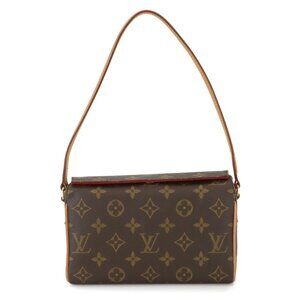 LOUIS VUITTON Monogram Recital Shoulder Bag Brown M51900 Purse 90284080